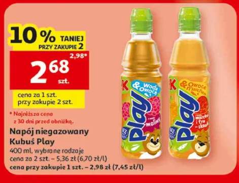 Napój niegazowany Kubuś Play malina +1 wariant