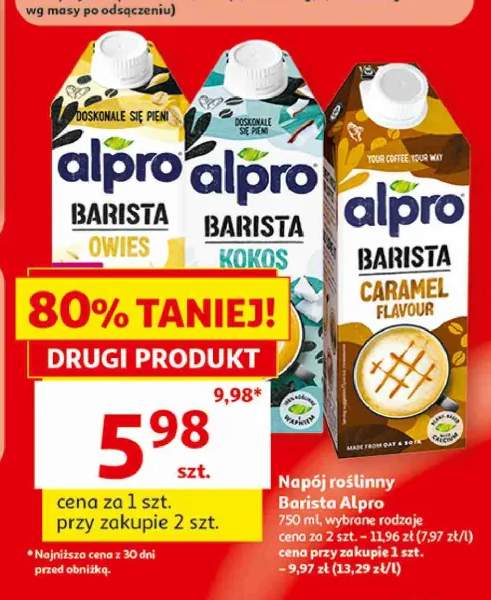 Napój roślinny Barista Alpro Owies +2 warianty