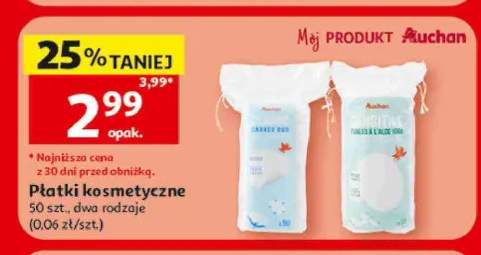 Płatki kosmetyczne Auchan