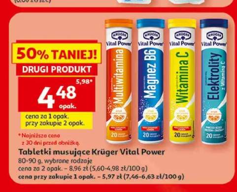 Tabletki musujące Krüger Vital Power Multiwitamina +3 warianty