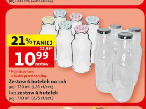 Zestaw 6 butelek na sok +1 wariant