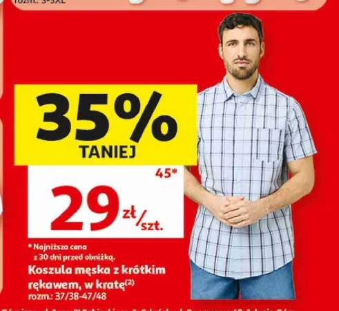 Koszula męska z krótkim rękawem w kratę Inextenso