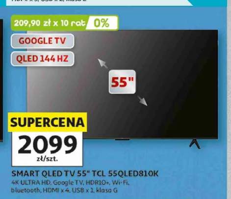 Telewizor Smart QLED TCL 55"