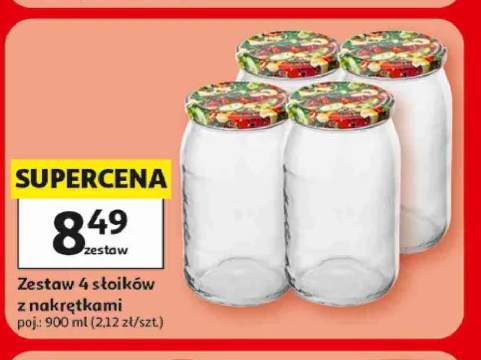 Zestaw słoików z nakrętkami 4-pak 900 ml