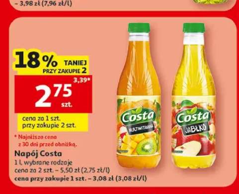 Napój Costa Jabłko +1 wariant