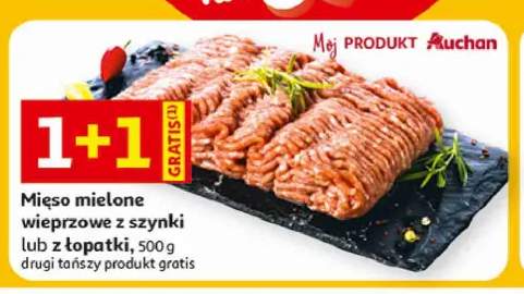 Mięso mielone wieprzowe z szynki Mój Produkt Auchan +1 wariant