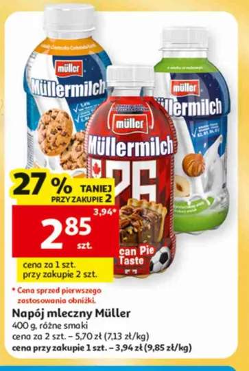 Napój mleczny Müllermilch o smaku czekoladowo-ciasteczkowym +2 warianty