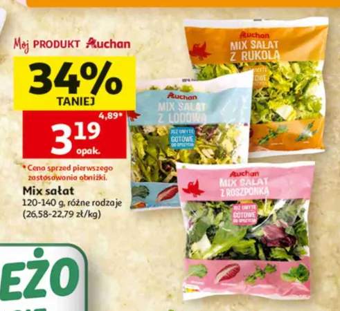 Mix sałat z lodową Auchan +2 warianty