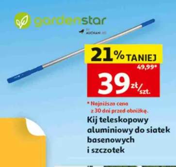Kij teleskopowy aluminiowy do siatek basenowych i szczotek Gardenstar