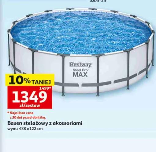Basen stelażowy z akcesoriami Bestway Steel Pro MAX