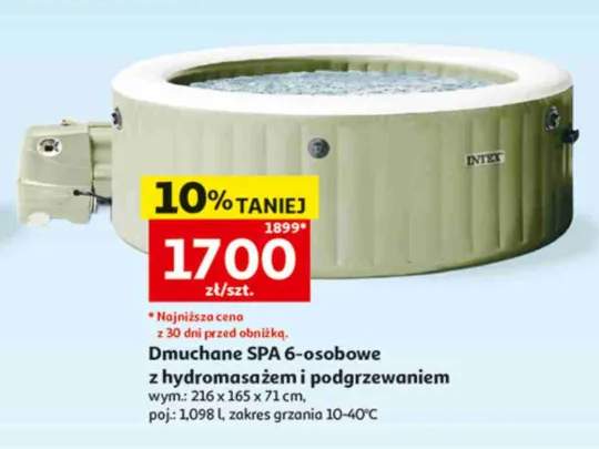 Dmuchane SPA 6-osobowe z hydromasażem i podgrzewaniem Intex