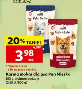 Karma mokra dla psa Pan Mięsko Psia Uczta cielęcina z indykiem +1 wariant