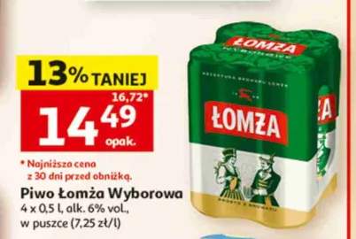 Piwo Łomża Wyborowa 4-pak