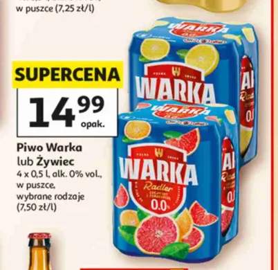 Piwo bezalkoholowe Warka Radler 4-pak +1 wariant