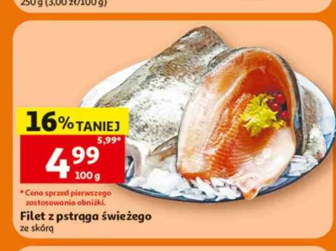 Filet z pstrąga świeżego ze skórą