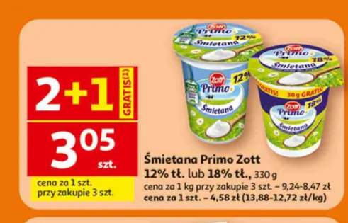 Śmietana Primo Zott 12% tł. +1 wariant