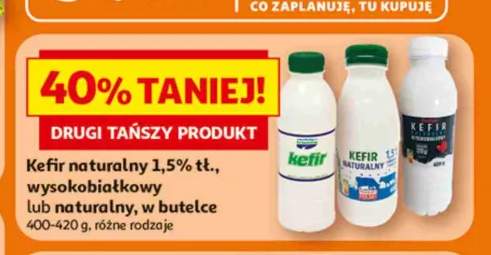 Kefir naturalny 1,5% tł. Auchan +2 warianty