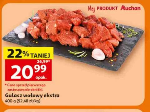 Gulasz wołowy ekstra Auchan