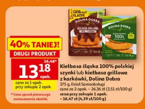 Kiełbasa śląska 100% polskiej szynki Dolina Dobra +1 wariant