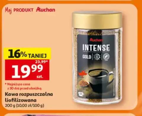 Kawa rozpuszczalna liofilizowana Auchan Intense Gold