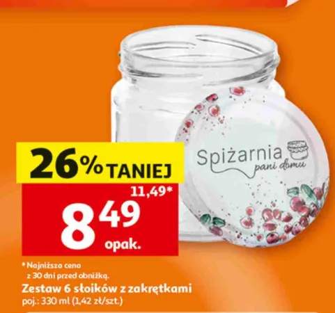 Zestaw 6 słoików z zakrętkami
