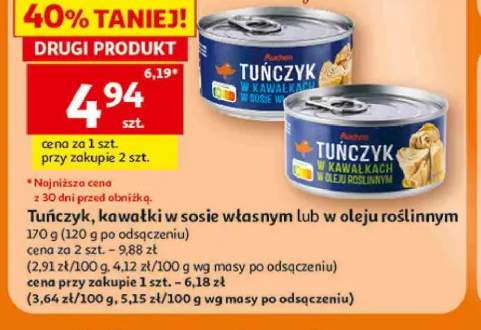 Tuńczyk kawałki w oleju roślinnym Auchan +1 wariant