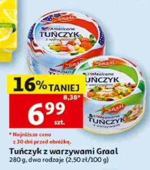 Tuńczyk z warzywami Americana Graal +1 wariant