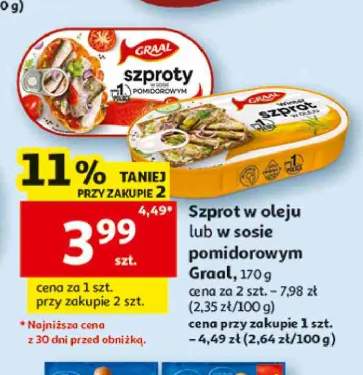 Szproty w sosie pomidorowym Graal +1 wariant