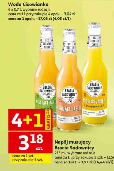 Napój musujący Bracia Sadownicy Musujące Jabłko i Chmiel +2 warianty