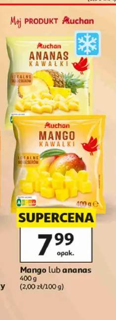 Mango mrożone kawałki Auchan +1 wariant
