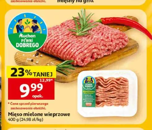 Mięso mielone wieprzowe Auchan Pewni Dobrego