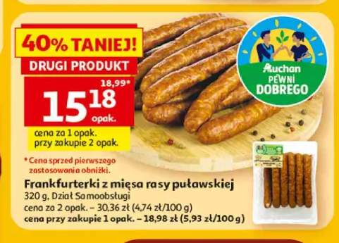 Frankfurterki z mięsa rasy puławskiej Pewni Dobrego