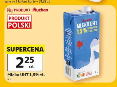 Mleko UHT 1,5% tł. Auchan