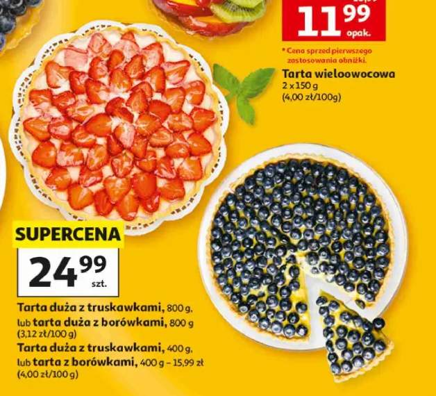 Tarta duża z truskawkami +1 wariant