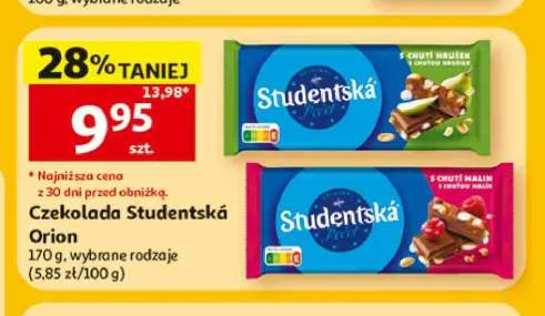Czekolada Studentska Orion gruszkowa +1 wariant
