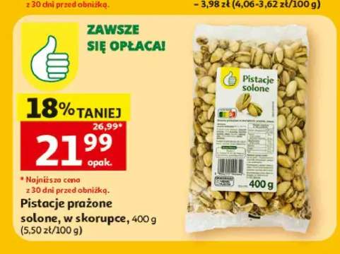 Pistacje prażone solone w skorupce