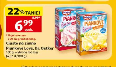 Ciasto na zimno Piankowe Love Dr. Oetker malinowe +1 wariant