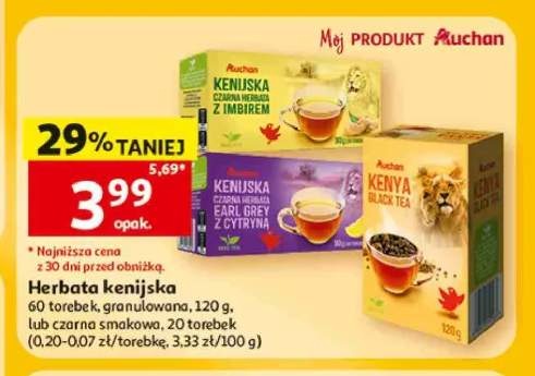 Herbata kenijska czarna z imbirem Auchan +2 warianty