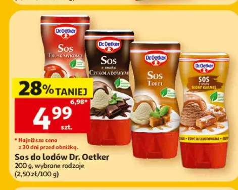 Sos do lodów truskawkowy Dr. Oetker +3 warianty