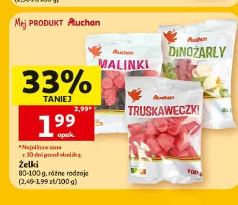 Żelki Malinki Auchan +2 warianty