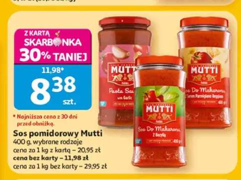 Sos do makaronu Mutti z czosnkiem +2 warianty