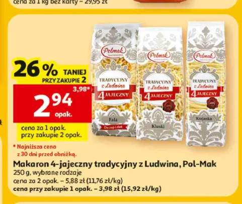Makaron 4-jajeczny tradycyjny z Ludwina Pol-Mak Fala +2 warianty