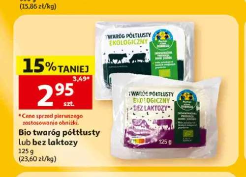 Bio twaróg półtłusty ekologiczny Pewni Dobrego +1 wariant