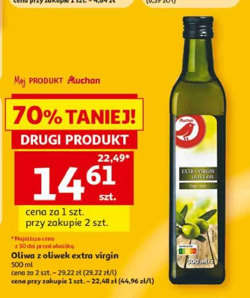 Oliwa z oliwek extra virgin Auchan