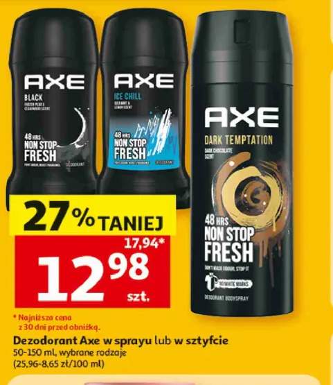 Dezodorant Axe Black +2 warianty