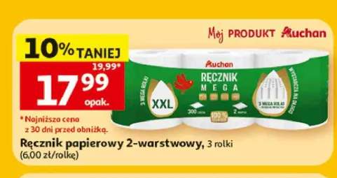 Ręcznik papierowy 2-warstwowy Auchan