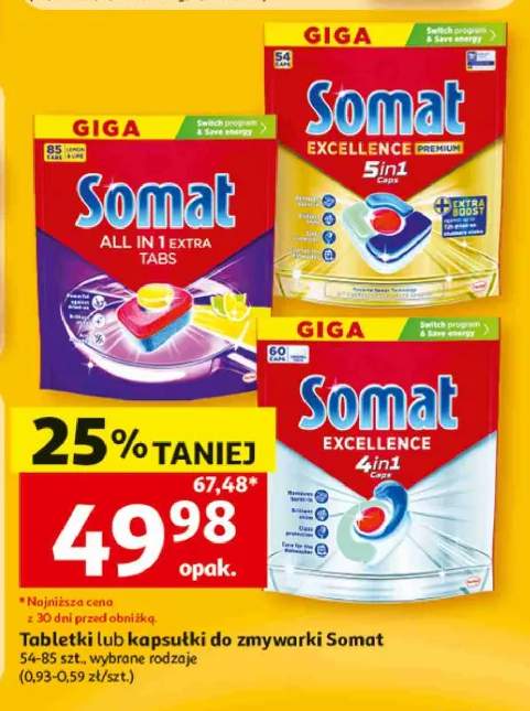 Tabletki do zmywarki Somat All in 1 Extra +2 warianty