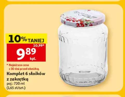 Komplet słoików z zakrętką 720 ml