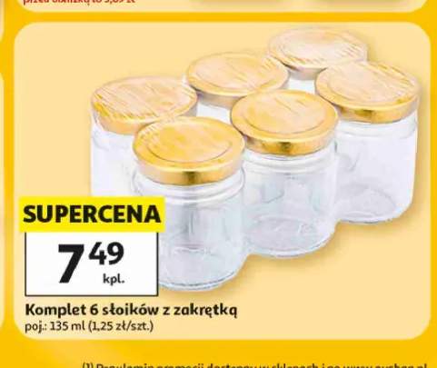 Komplet słoików z zakrętką 135 ml