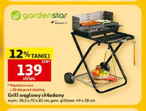 Grill węglowy składany Gardenstar